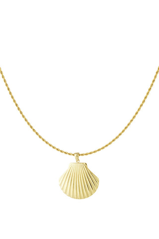 Kopen goud Bijoutheek Collier Grote Schelp