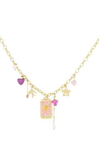Bijoutheek Collier Love Pink Zon