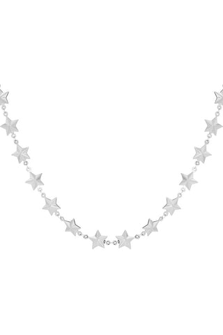 Kopen zilver Bijoutheek Collier Chain Of Stars