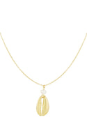Bijoutheek Collier Schelp En Parel