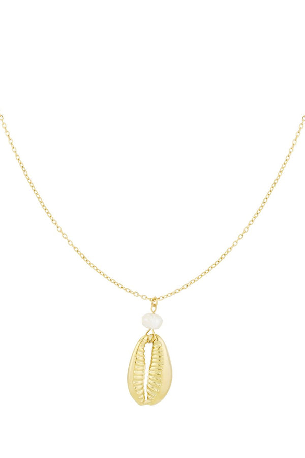 Bijoutheek Collier Schelp En Parel
