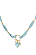 Bijoutheek Collier Stof Hart