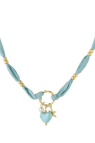 Bijoutheek Collier Stof Hart
