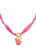 Bijoutheek Collier Bandana Stof Bloem
