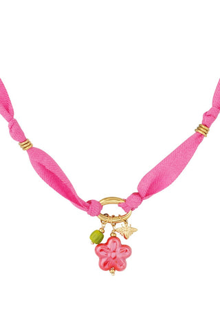 Bijoutheek Collier Stof Bloem