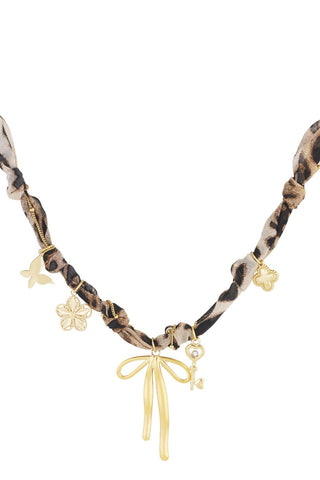 Bijoutheek Collier Panter Strik En Bedels