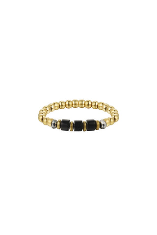 Koop black Bijoutheek Ring (Jewelry) steel beads