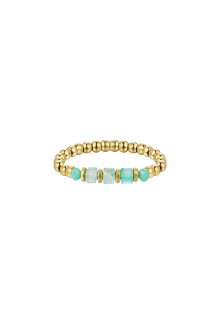 Koop green Bijoutheek Ring (Jewelry) steel beads