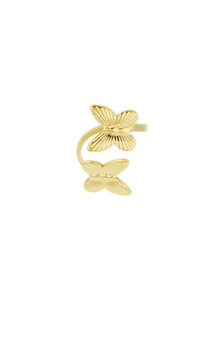 Bijoutheek Ring (Sieraad) 2 Vlinders One Size