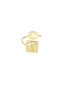 Bijoutheek Ring (Sieraad) Abstract Gehamerd One Size