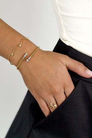Bijoutheek Armband (Sieraad) Bangle Balls Stenen
