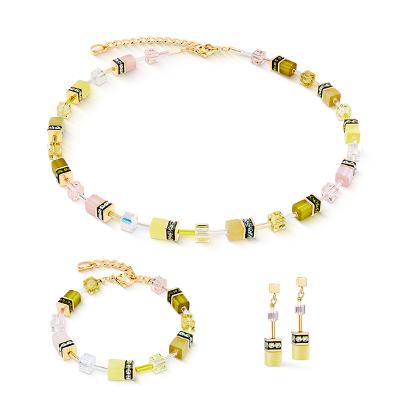 Coeur de Lion Geocube Earring Iconic Nature Chain dopamine