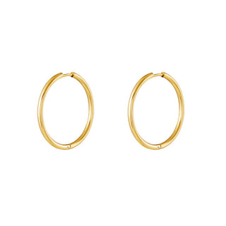 Koop goud Yehwang Earring thick 3.5cm silver