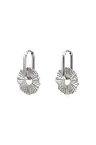 Koop silver Bijoutheek Earrings Abstract flower