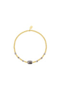 Bijoutheek Bracelet (Jewelry) elastic steel squares balls beads
