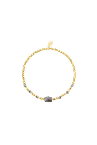 Koop gray Bijoutheek Bracelet (Jewelry) elastic steel squares balls beads