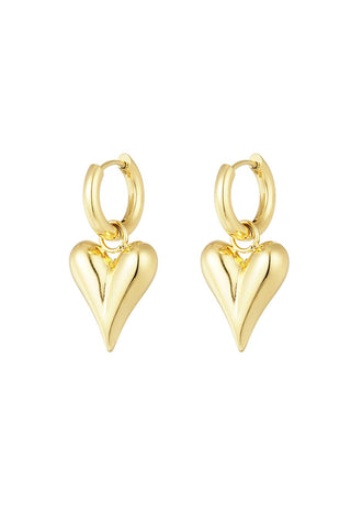 Bijoutheek Oorhangers Chunky Hart