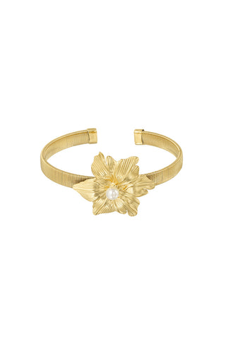 Kopen goud Bijoutheek Armband (Sieraad) Bloem Bangle