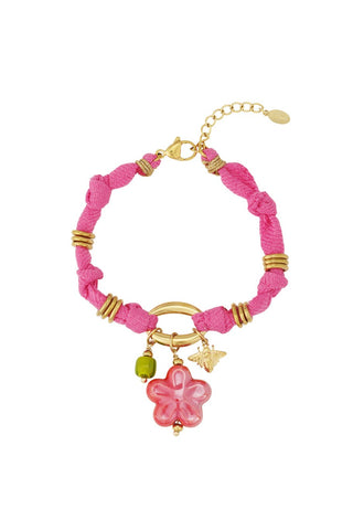 Bijoutheek Armband (Sieraad) Stof Bloem