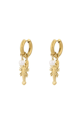 Bijoutheek Oorhangers Lobster Parel