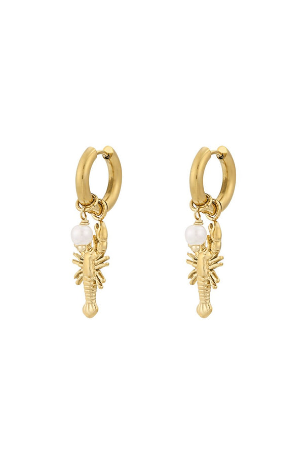 Bijoutheek Oorhangers Lobster Parel