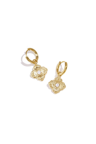 Bijoutheek Oorhangers Bloem Steentje