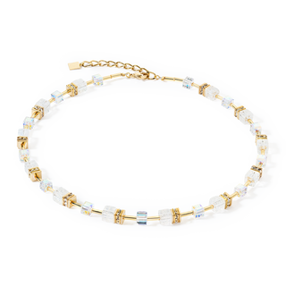 Coeur de Lion GeoCUBE Iconic Nature necklace gold white