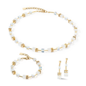 Coeur de Lion GeoCUBE Iconic Nature necklace gold white
