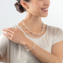 Coeur de Lion GeoCUBE Iconic Nature necklace gold white