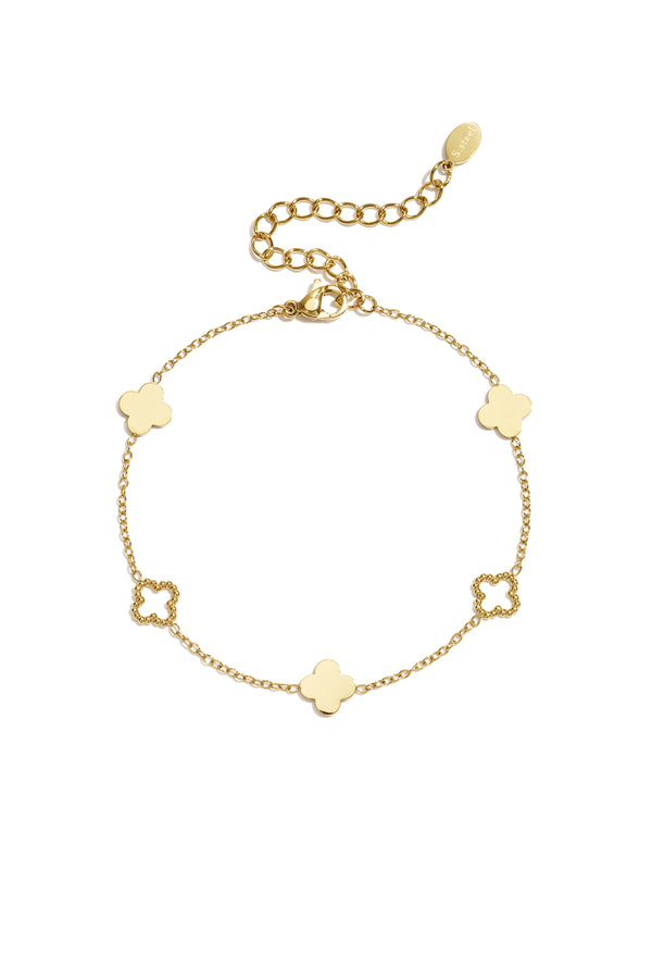 Bijoutheek Armband (Sieraad) Klavers Dicht Open