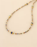 Muja Juma Collier mixed gems & three beads