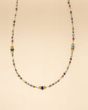 Muja Juma Collier mixed gems & three beads