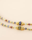 Muja Juma Collier mixed gems & three beads