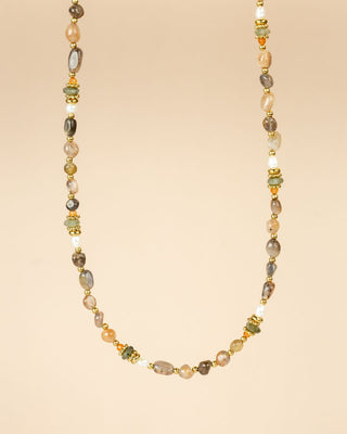 Kopen zonnesteen Muja Juma Collier rustic beads