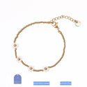 Go Dutch Label Armband (Sieraad) Kinderen - Smalle Pols - Bloemen Kraaltjes Goud