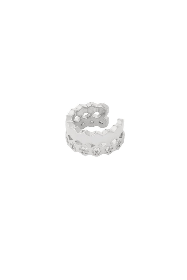 Bijoutheek Earcuff Duo Steentjes