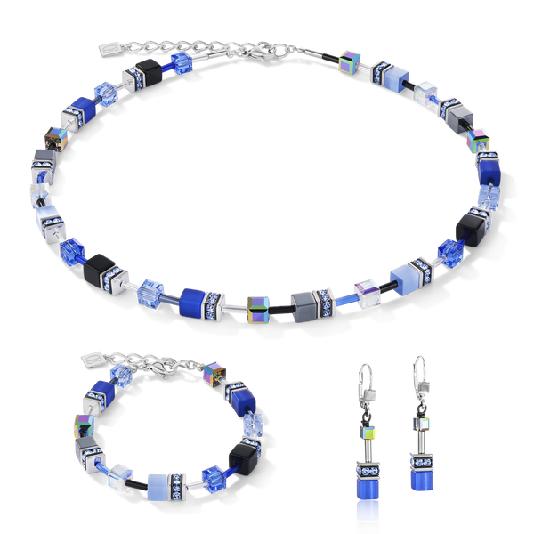 Coeur de Lion Geocube Necklace Iconic Nature necklace blue/white