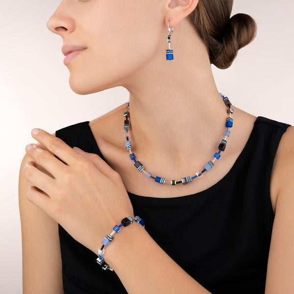 Coeur de Lion Geocube Necklace Iconic Nature necklace blue/white