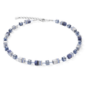 Coeur de Lion GeoCUBE® Necklace sodalite & haematite blue