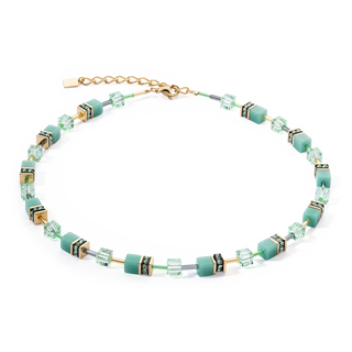 Coeur de Lion GeoCUBE® Iconic Mono Gold necklace green
