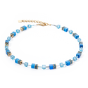 Coeur de Lion GeoCUBE® Iconic Mono Gold necklace turquoise