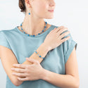 Coeur de Lion GeoCUBE® Iconic Mono Gold necklace turquoise