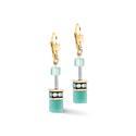 Coeur de Lion GeoCUBE® Iconic Mono Gold earrings green