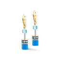 Coeur de Lion GeoCUBE® Iconic Mono Gold earrings turquoise