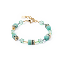Coeur de Lion GeoCUBE® Iconic Mono Gold bracelet green