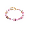 Coeur de Lion GeoCUBE® Iconic Mono Gold bracelet pink