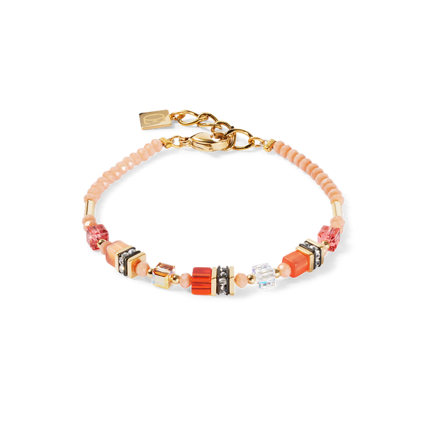 Coeur de Lion Bracelet Mini Cubes orange