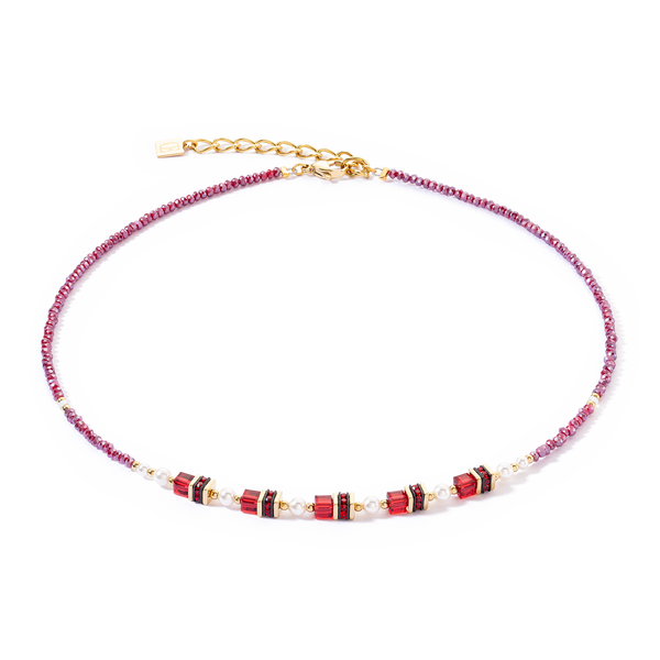 Coeur de Lion Sparkling Princess necklace gold-red