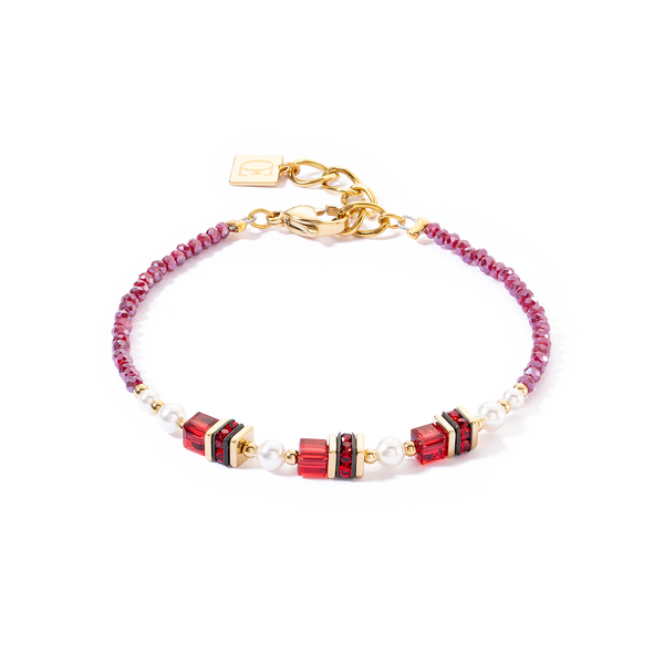 Coeur de Lion Sparkling Princess bracelet gold-red