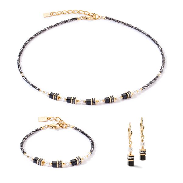 Coeur de Lion Sparkling Princess bracelet gold-black